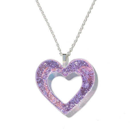 Lavender Cutout Heart Pendant