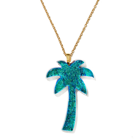 Palm Tree Pendant Necklace