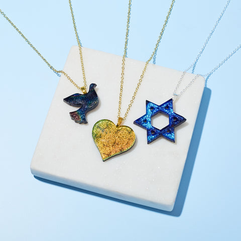 Om Yoga Necklace Spiritual Jewelry Glass Pendant - Zulasurfing Studios